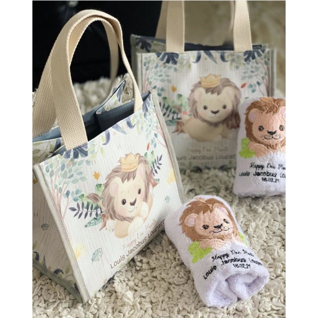 Hampers Erica bag & handuk bordir/ handuk/tas wanita/custom/murah/ ulang tahun/lilin