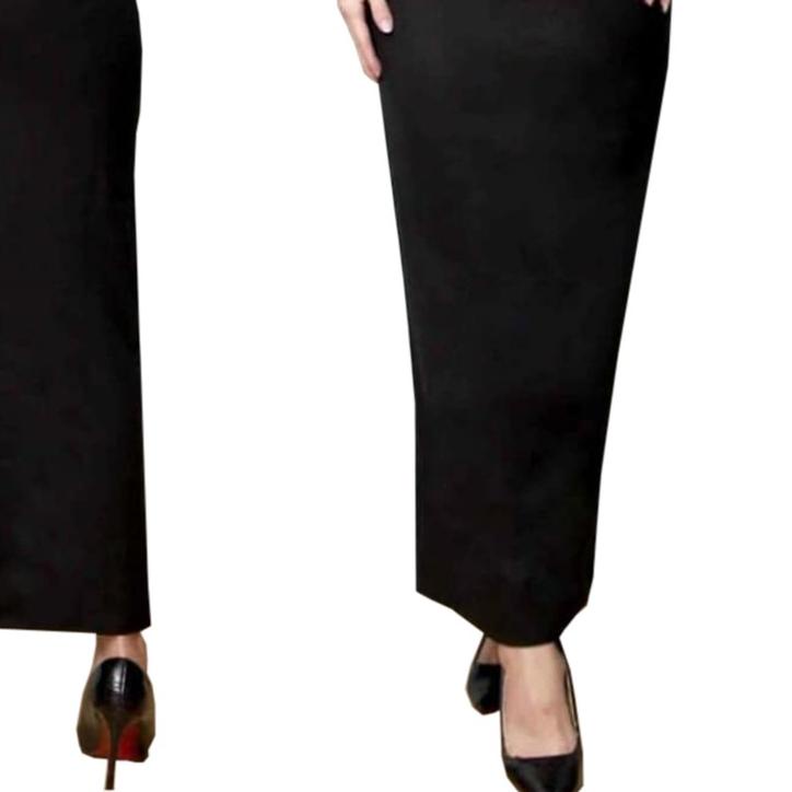 Rok Span Hitam Panjang Kerja Kantor Model Biron Kipas Rok Rempel Panjang Rok Span Pelatihan Ospek Si