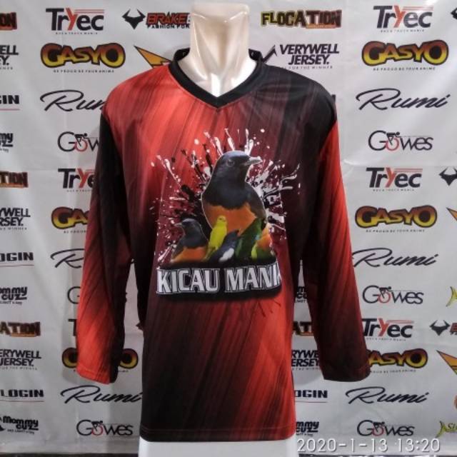 Jersey burung printing
