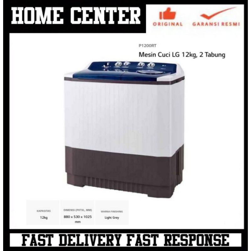 LG TWIN TUB P1200RT LG MESIN CUCI 12KG MESIN CUCI 2 TABUNG LG 12 KG