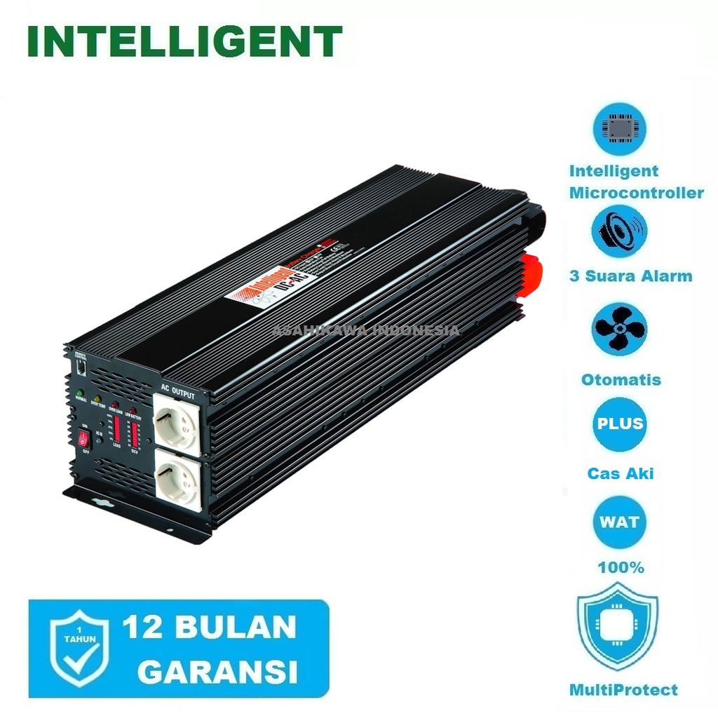 Intelligent DC to AC Power Inverter DC to AC SP-5000W Real Capacity Plus Otomatis Cas Aki Made in Ta