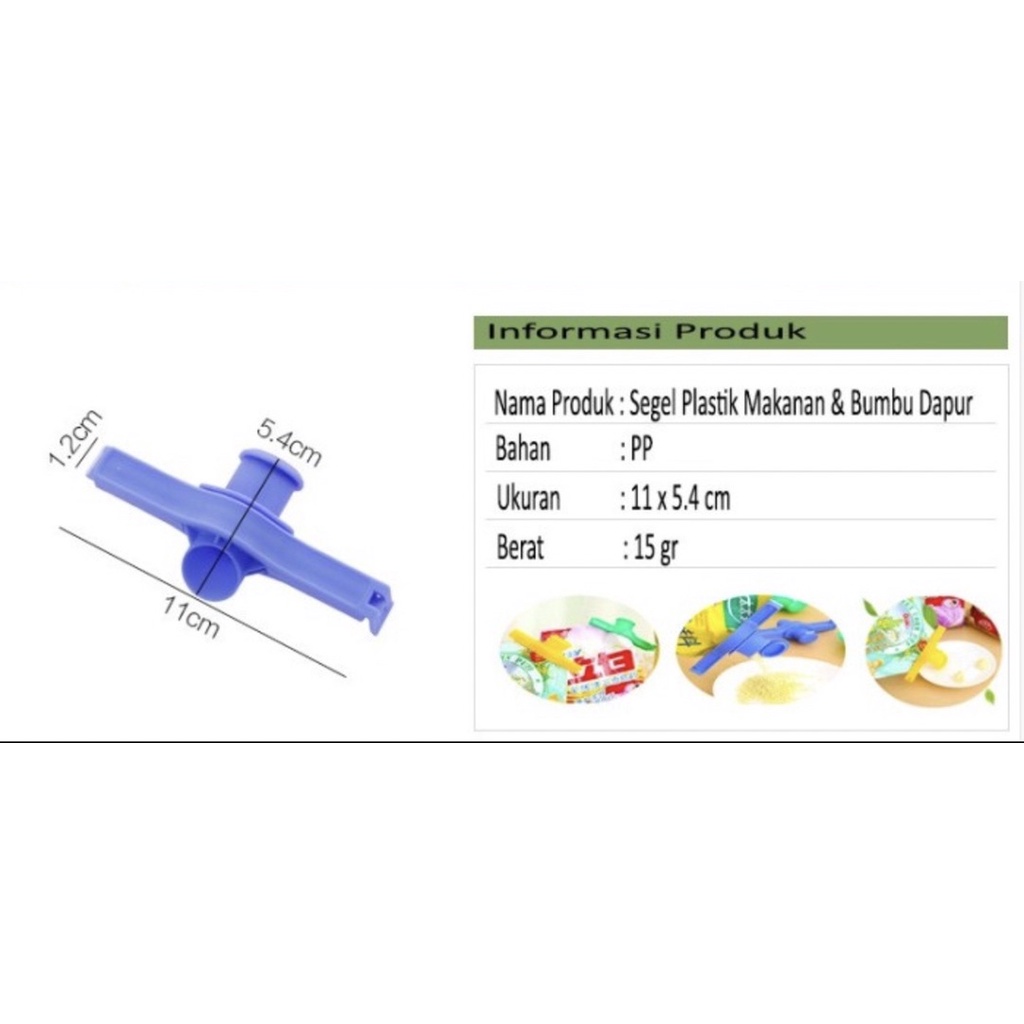 Klip Segel Plastik Makanan - Klip Bumbu Dapur Serbaguna