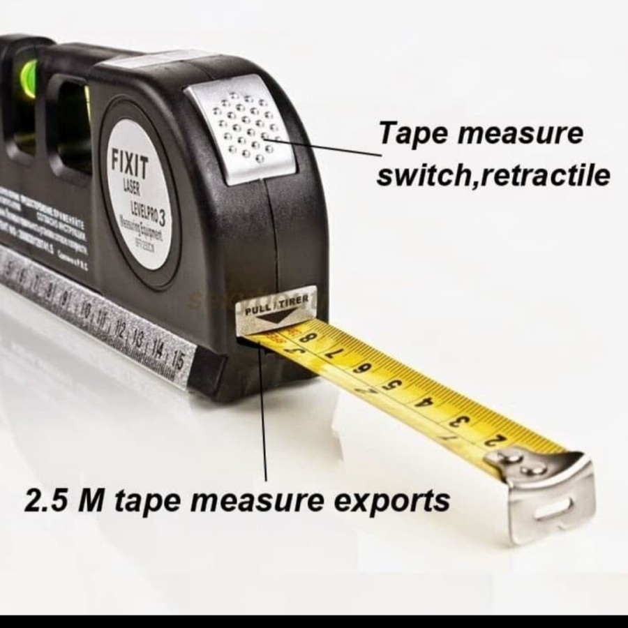 Waterpass laser digital level measure tape aligner ruler pro alat ukur