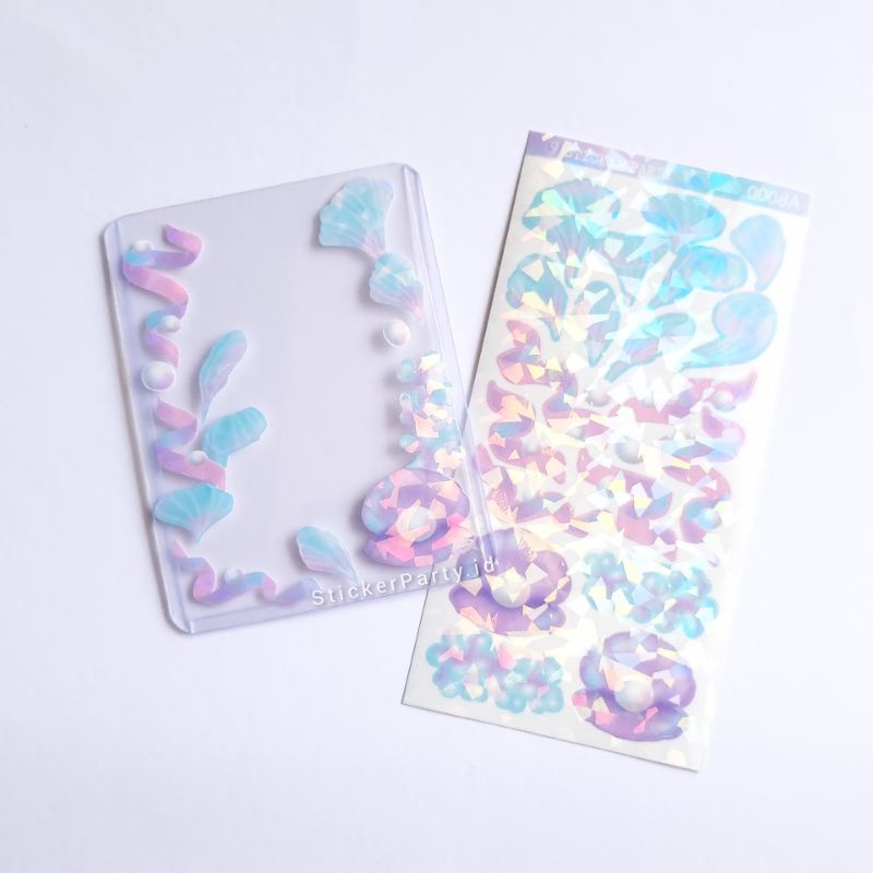 

Stiker Hologram Under The Sea Kerang Mutiara Laut Deco Kpop Polaroid Toploader by Sticker Party 0008