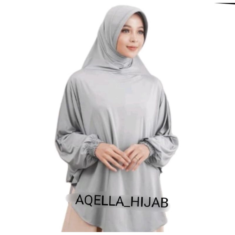 HIJAB LENGAN Fatimah/Jilbab Jumbo Simple Hijab Instan Jumbo Kerudung Instan Jumbo/hijab instan / ker