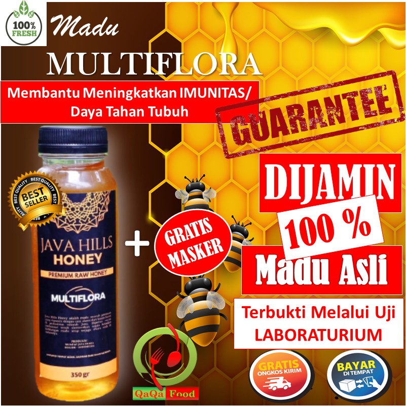 

Madu asli Murni 100% Nektar multiflora original madu mentah PREMIUM Raw honey OBAT HERBAL 500 grm