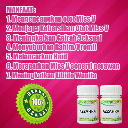 Obat Kuat Untuk Stamina Wanita Agar Tahan Lama Peransan Penambah Gairah Seksual Sex Rapet Perapat Wangi Penyempit Miss V Merawat otot kewanitaan Kesehatan Wanita Permanen Kembali Perawan  BPOM Herbal Azzahra-1