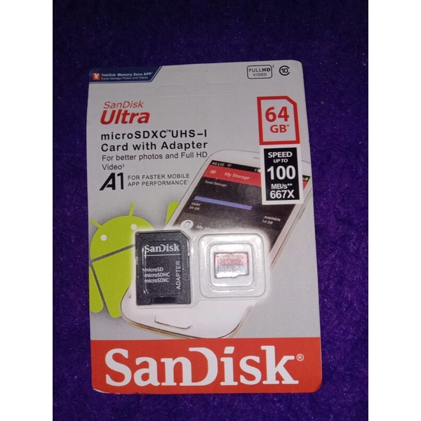 Sandisk Memory Micro SD 64GB 128GB / Memory Card Micro SD 64 GB 128GB SANDISK