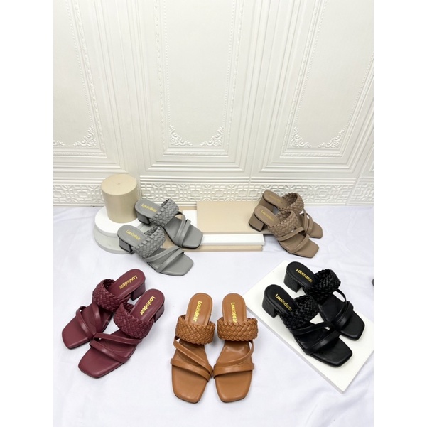 sepatu heel wanita terbaru kekinian pesta LOUISDEAR Heel tapak tahu 5 cm H50