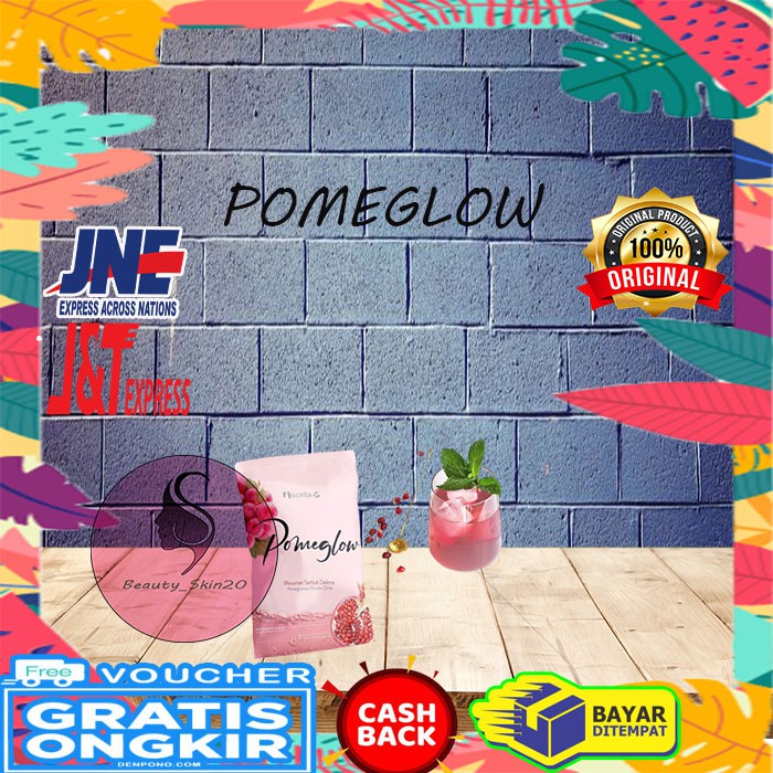 POMEGLOW COLLAGEN ORIGINAL MINUMAN SERBUK ANTI GEMUK COLLAGEN PEMUTIH POME GLOW
