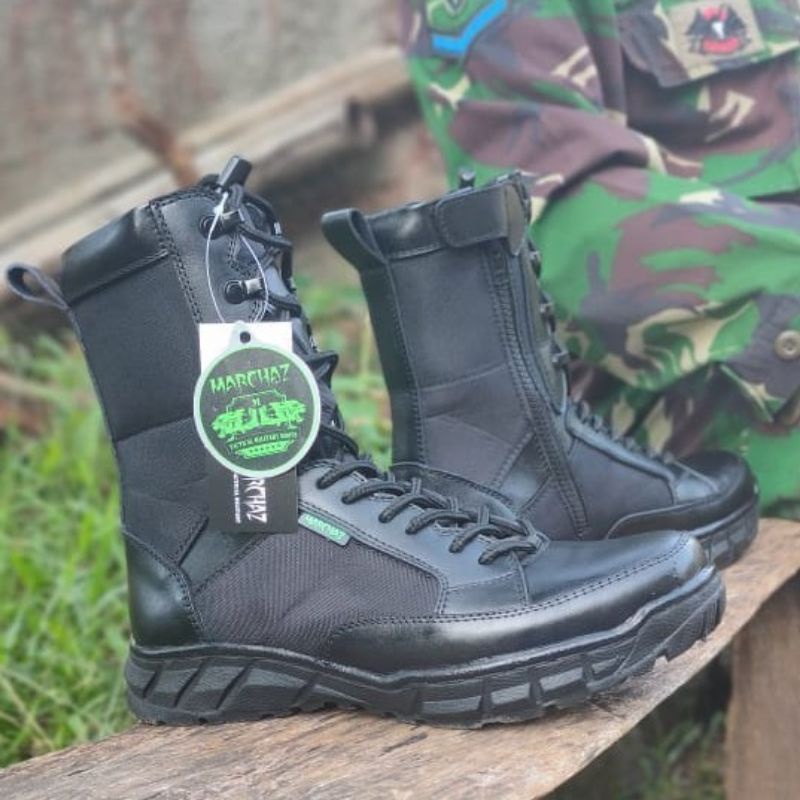 SEPATU PDL PROVOS TNI POLRI MARCHAZ KULIT SAPI ASLI SEPATU PDL PROVOS TNI POLRI SECURITY SATPAM