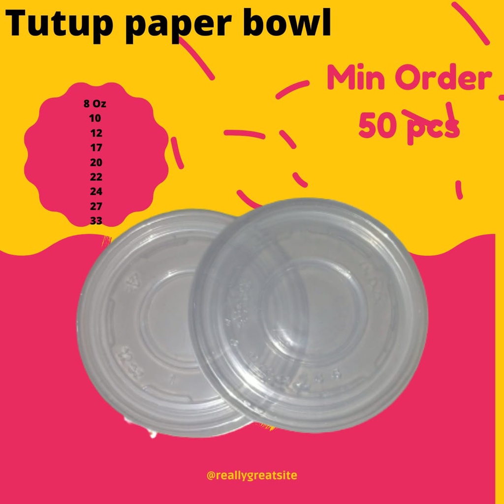 Lid Tutup Mangkok Mangkuk Wadah Tempat Paper Papper Cup Rice Bowl Plastik Keramik Kertas  Ayam Jago 