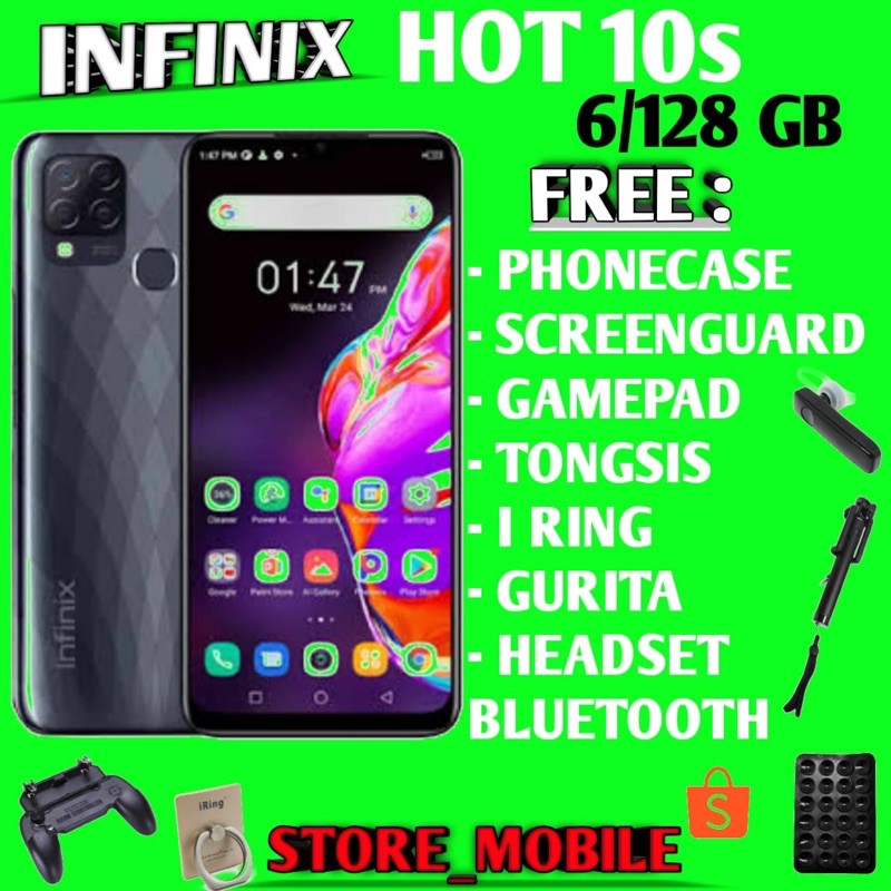 INFINIX HOT 10S 6/128 RAM 6GB ROM 128GB GARANSI RESMI