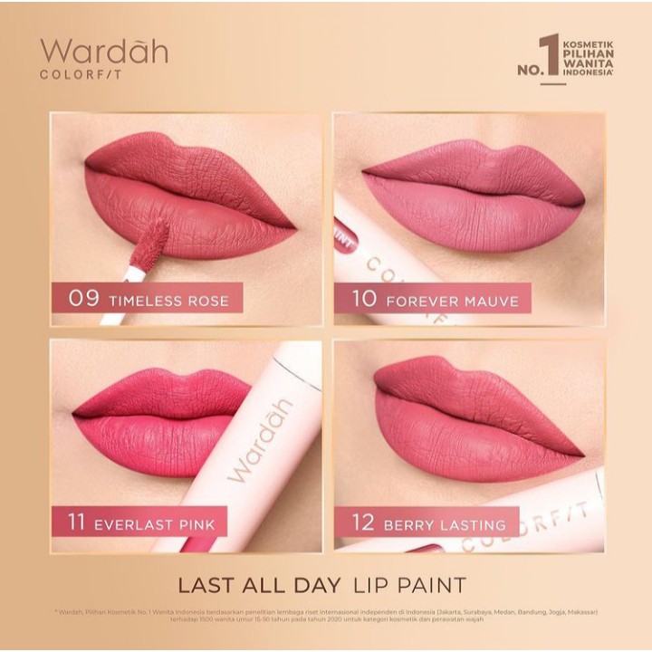 Wardah Colorfit Last All Day Lip Paint