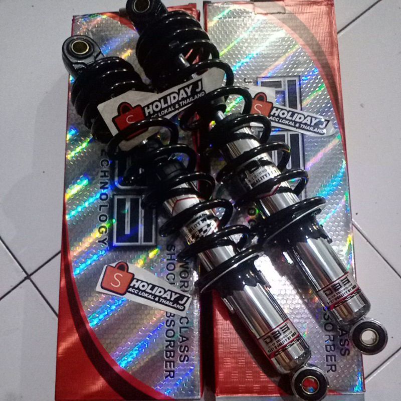 SHOCK SHOCKBEKER BELAKANG BEBEK DBS JUPITERZ FIZR RX KING GL TIGER SUPRA 125 SHOGUN 280 320 340MM-Dbs crome black