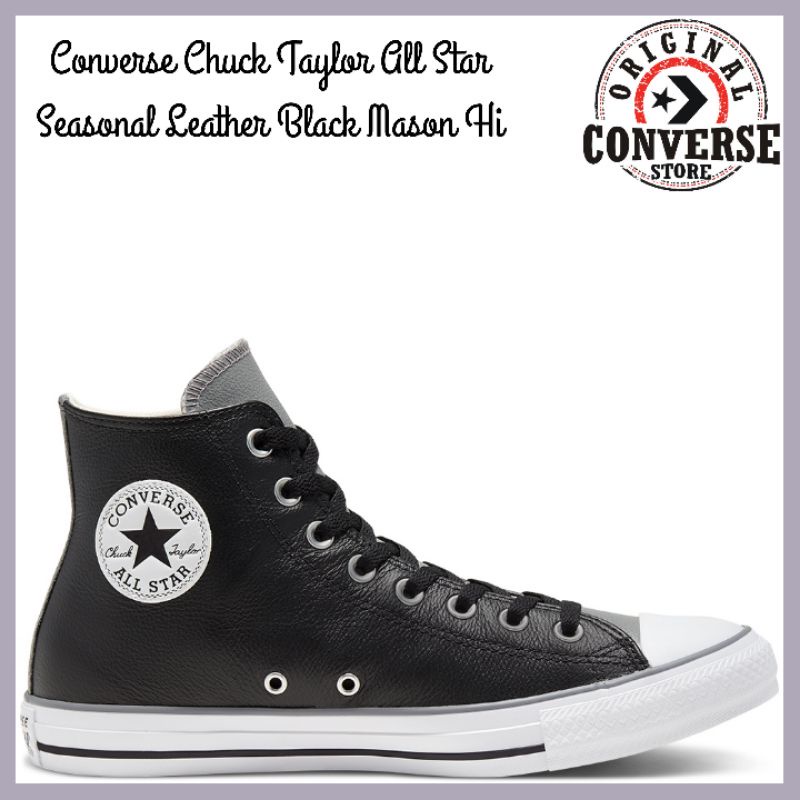 leather black all star converse