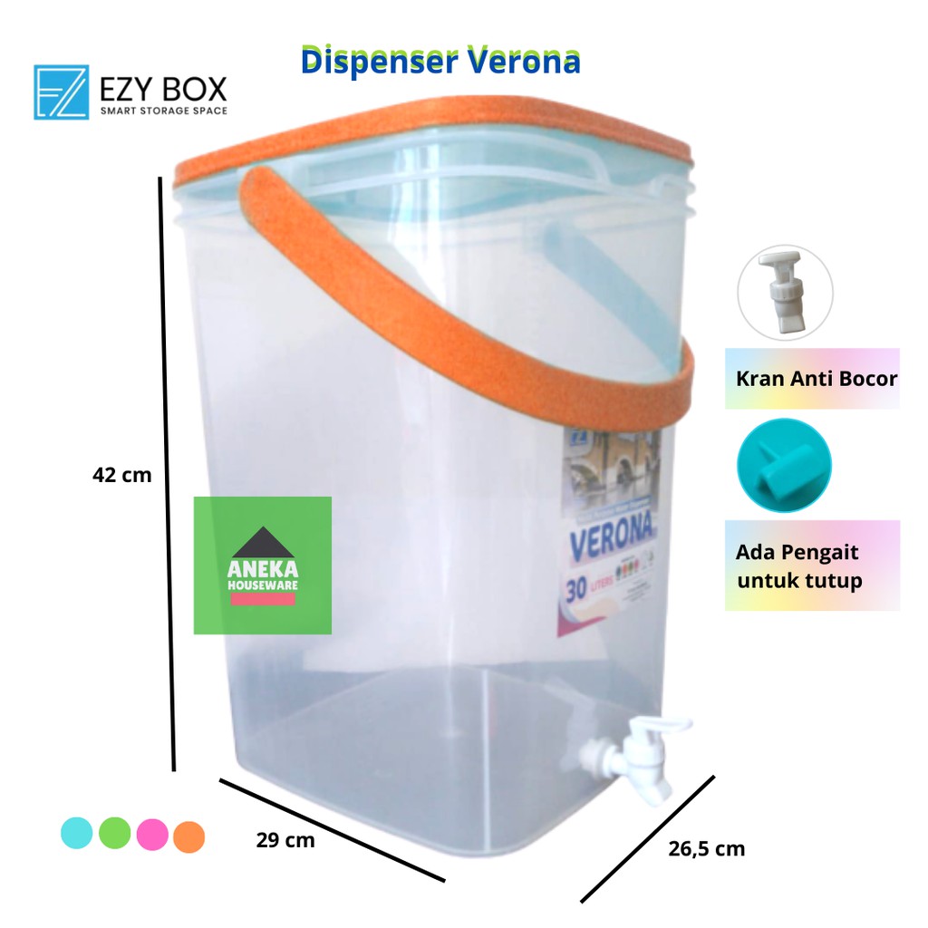 Anekahouseware Ezy Dispenser Kran Air Verona 30 Liter