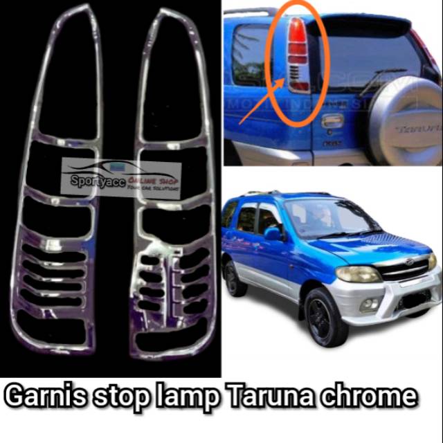 Garnis belakang Daihatsu Taruna chrome