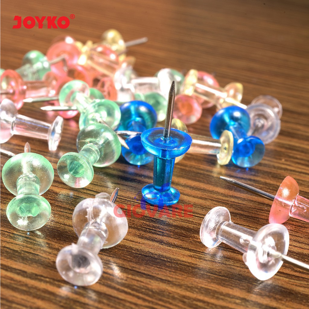 

Push Pin / Jarum Tekan / Paku Pin Joyko PP-30TR isi 30pcs (1pack) paku mading