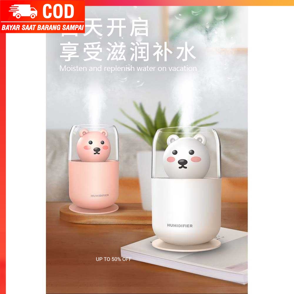 (100% BARANG ORI) THE BEAR Humidifier Pelembab Udara Aromatherapy 300ml - Y06