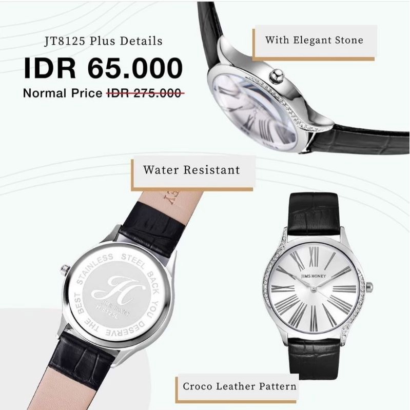 JAM TANGAN JIMS HONEY 8125 PLUS-2