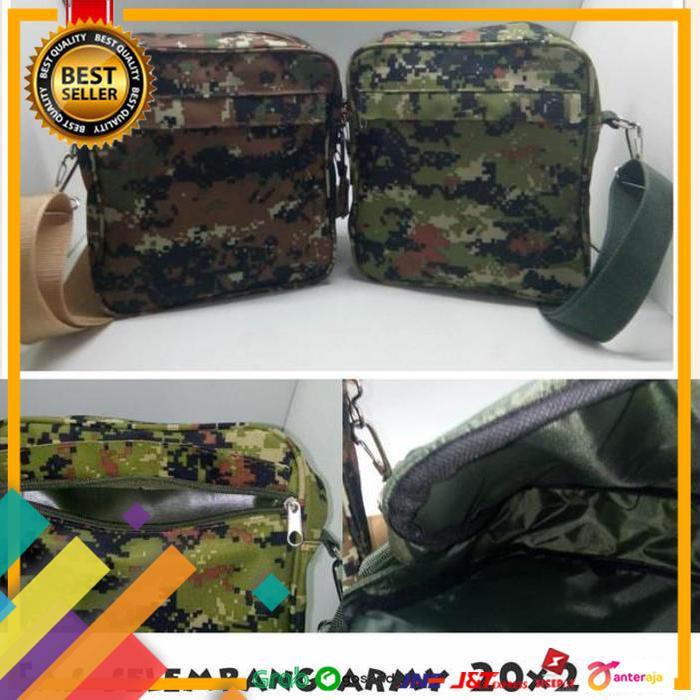 PROMO.. TAS SELEMPANG MOTIF ARMY SLING BAG ANAK PRIA FREE POUCH ..TERLARIS