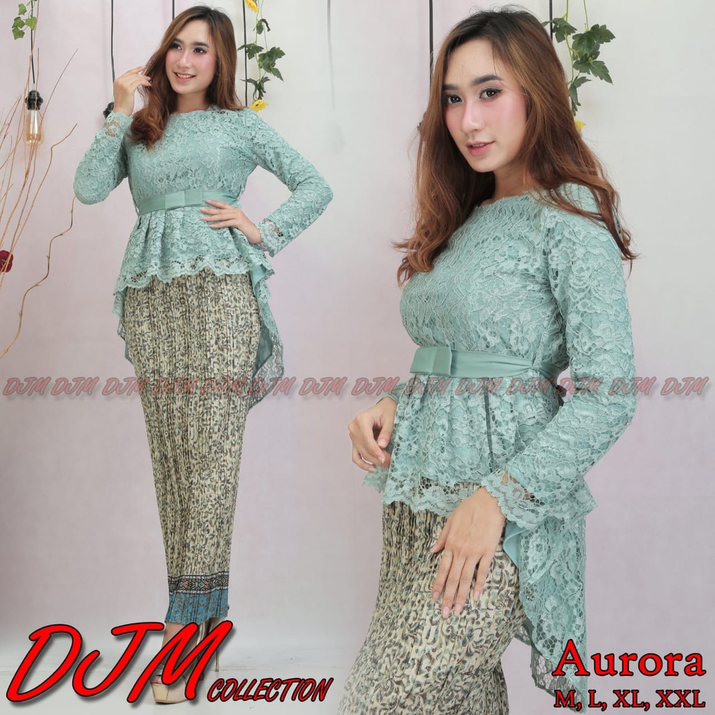 Set kebaya DJM aurora fashion kekinian bahan brukat