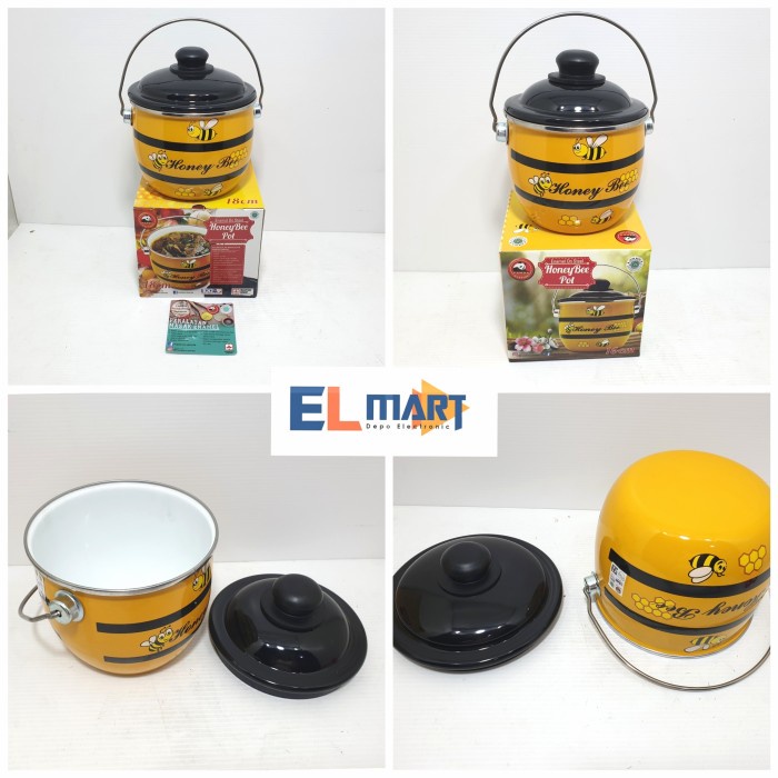 Rantang Enamel Maspion Honey Bee Pot Panci 16cm 18cm Anti Gores/Rantang Enamel Maspion Honey Bee Pot Panci 16cm 18cm Anti Gores/Rantang Enamel Maspion Honey Bee Pot Panci 16cm 18cm Anti Gores//Rantang Enamel Maspion/Rantang Enamel Maspion Honey Bee Pot Pa