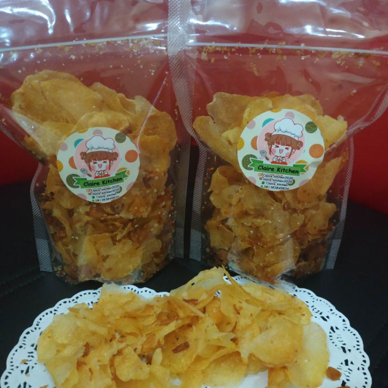 

Kripik kentang Ebi bawang goreng