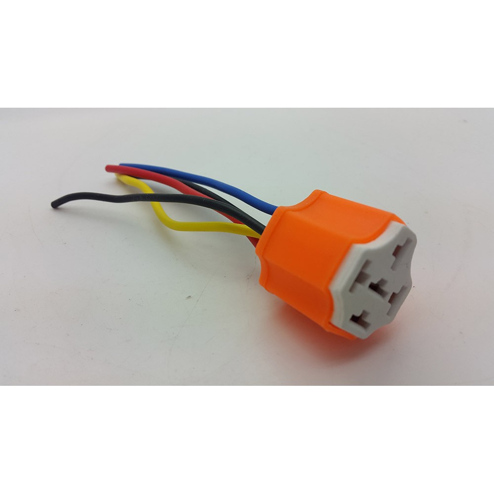 Socket KERAMIK Relay Car 5 Kaki + Kabel