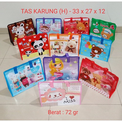 Tas Karung Plastik (H) 33x27x12 Laundry Tas termurah Shop Souvenir Ultah Goodie Bag