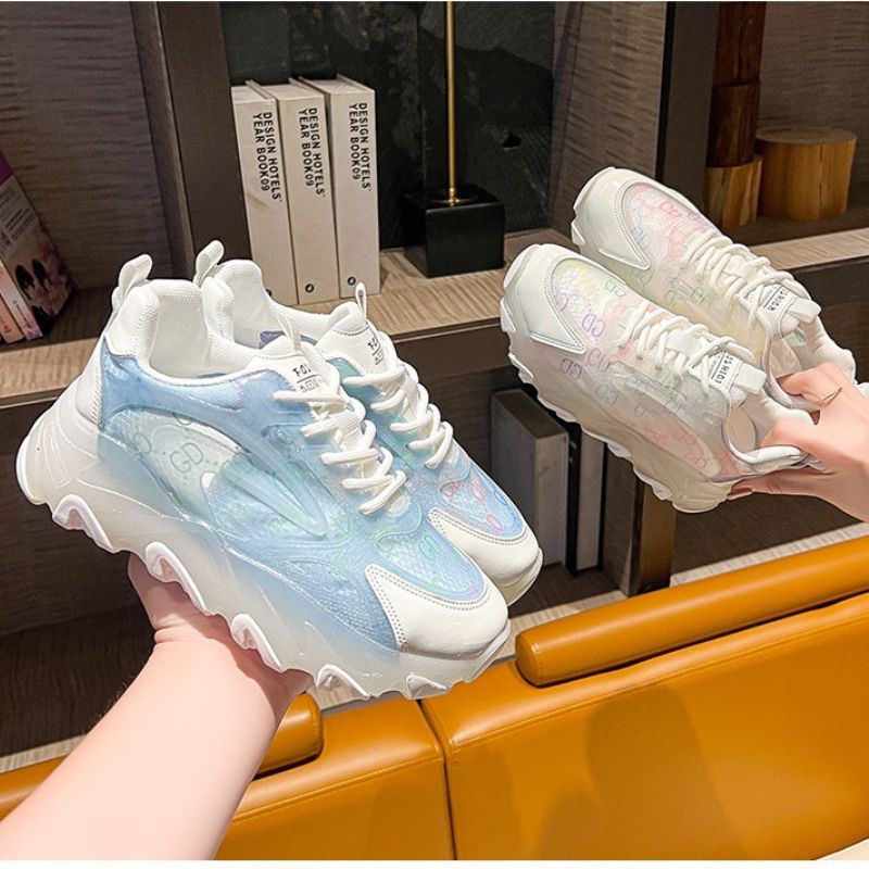 8093 Sepatu Sneakers Wanita Sport Shoes Import Murah Fashion Korea