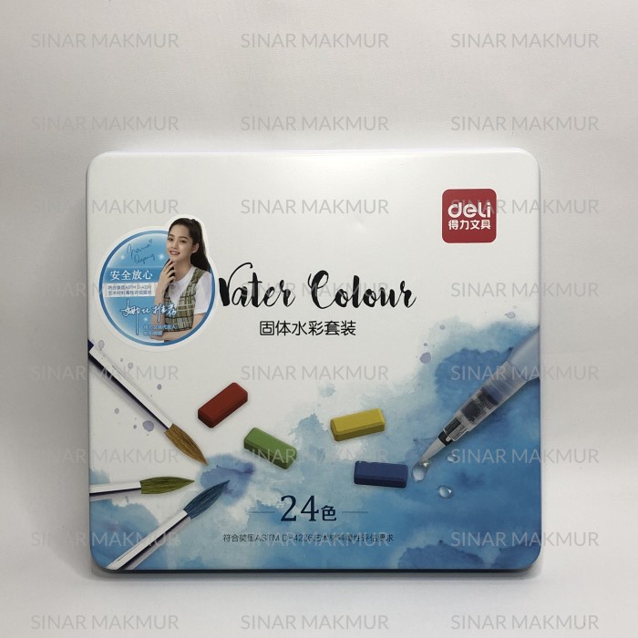 

Produk Terbaru Solid Watercolor Set 24 Color / Cat Air Padat 24 Warna Deli 73876 (Set