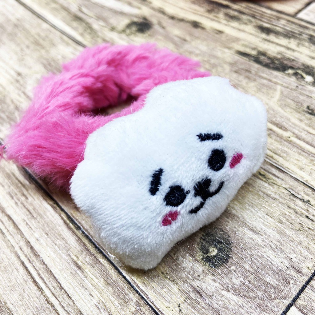 ( BISA COD ) IKAT RAMBUT BULU POM POM BT21 BTS  / KUNCIRAN RAMBUT / KUNCIR RAMBUT / HAIRBANDS BT21-KCR035- Rj