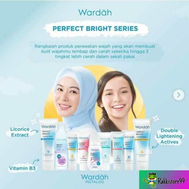 ❣️Rakkistore99❣️Wardah Perfect Bright Series | Creamy Foam | Moisturizer | Tone Up | Peel Off | BB Powder | Micellar Water