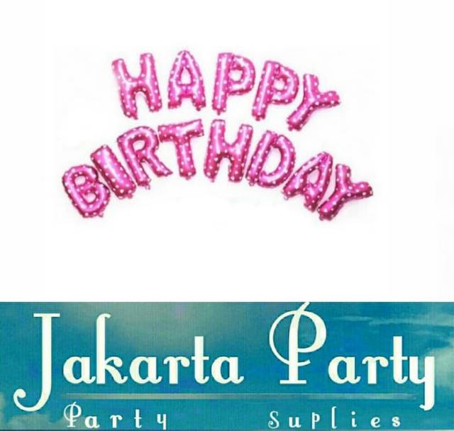 Balon Set Happy Birthday Biru / Balon Foil Happy Birthday / Balon HBD Set