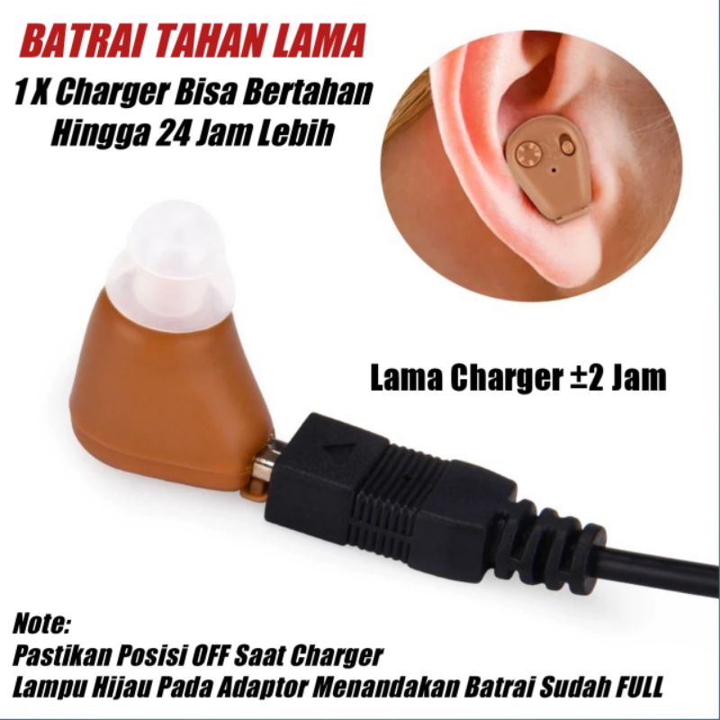 ORIGINAL Alat Bantu Dengar In Ear Hearing Aid K-88 hearing aid rechargeable alat dengar telinga pendengar telinga pendengaran telinga tuli telinga orang tua original charger murah terbaik Taff omicron 4UHR01BE