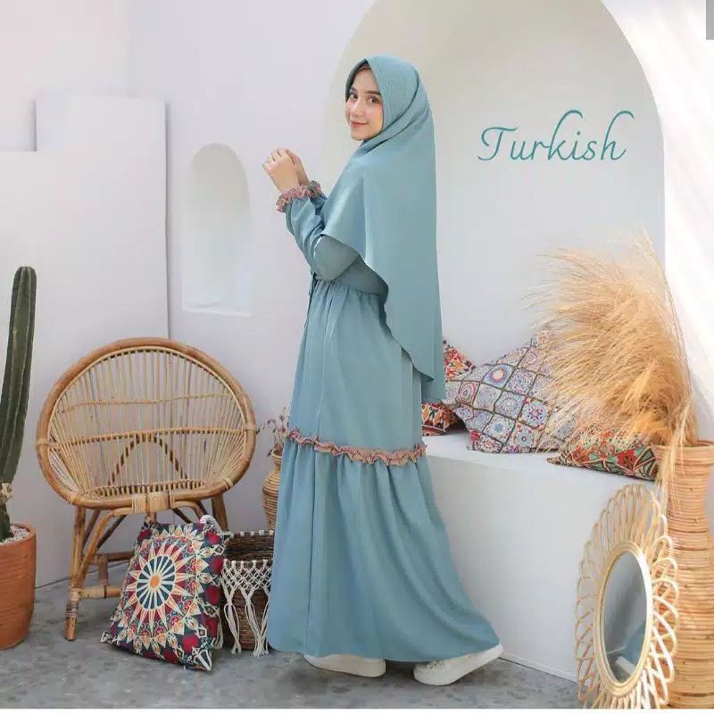 ASYAFA syari set realpict  // asyifa syari set kerudung