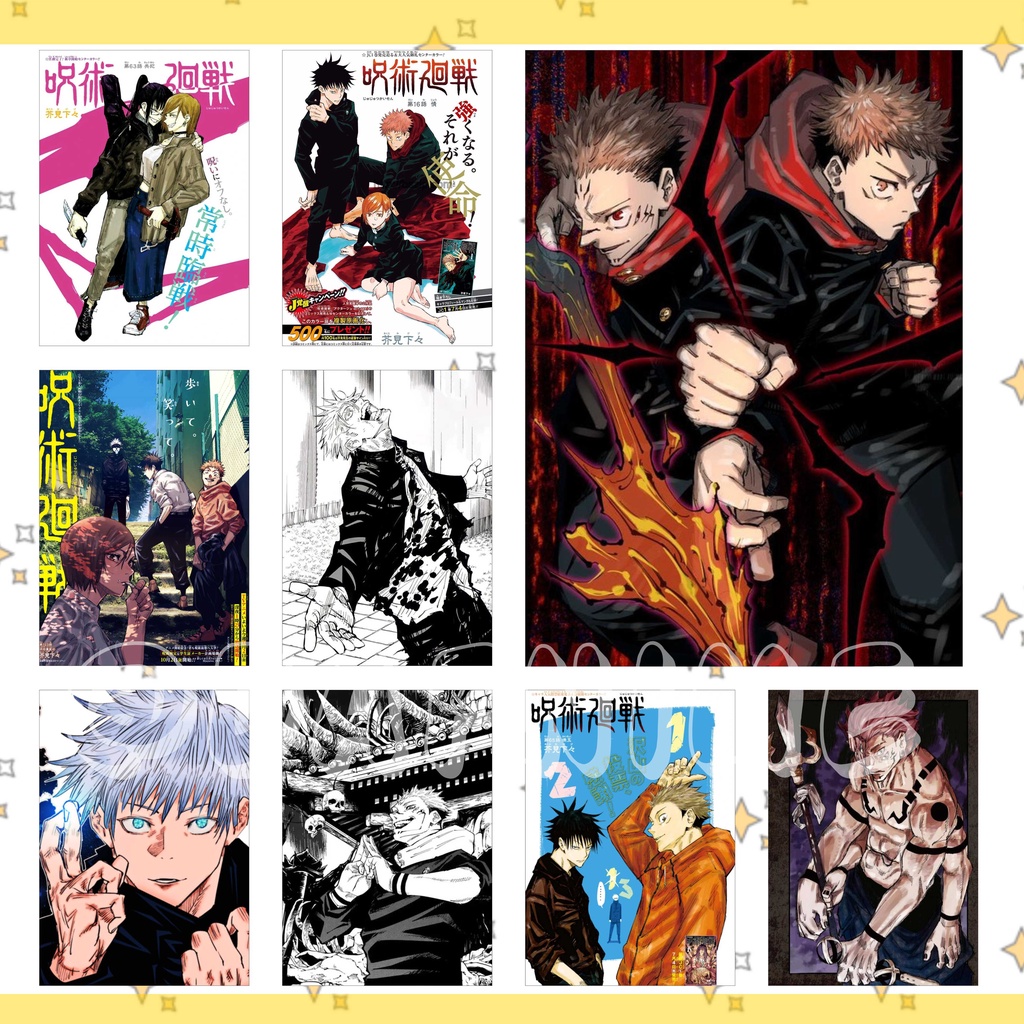 POSTER ANIME JUJUTSU KAISEN MANGA EDITION