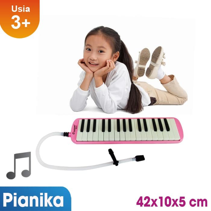 BARANG BAGUS PIANIKA OCEAN MELODI ALAT MUSIK TIUP MAINAN MUSIK - PINK