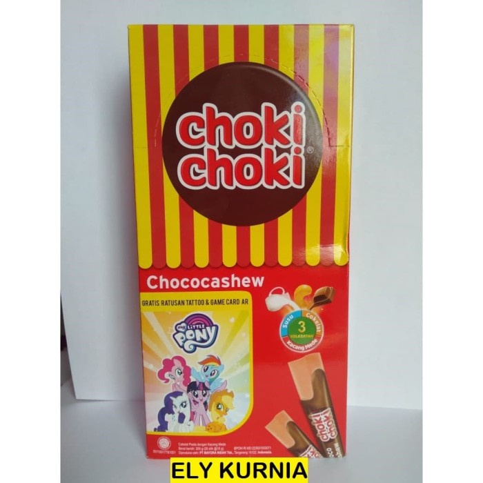 

COKELAT- CHOKI CHOKI CHOCOCASHEW 1 BOX ISI 20 PCS / CHOKI CHOKI COKLAT -COKELAT.