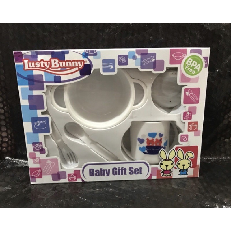 Feeding set Lusty Bunny Tempat makan Bayi Set Lusty Bunny