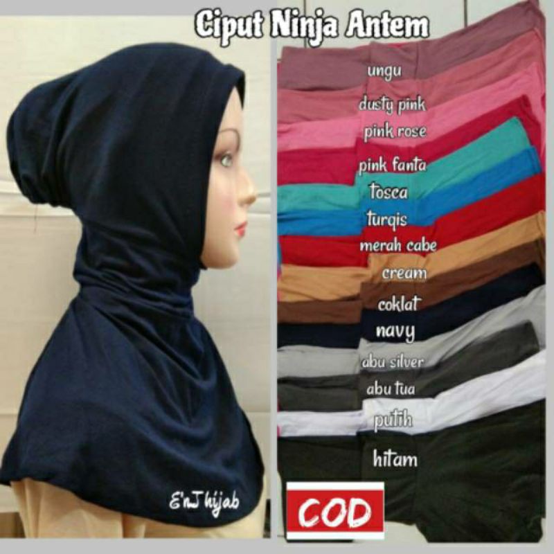 CIPUT NINJA ANTEM CIPUT NINJA ANTEM KANCING DALEMAN KERUDUNG NINJA INNER HIJAB INNER NINJA