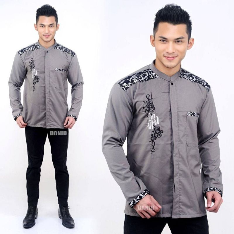 Baju Koko Kurta Lengan Pendek Baju Koko Fashion Muslim Pria Dewasa Terbaru Bahan Toyobo