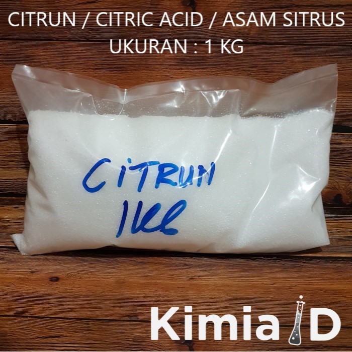 Citrun 1Kg Asam Sitrus - Asam - Citrun Food Grade - Bumbu - Asam Sitrat - Citric Acid - Pemutih