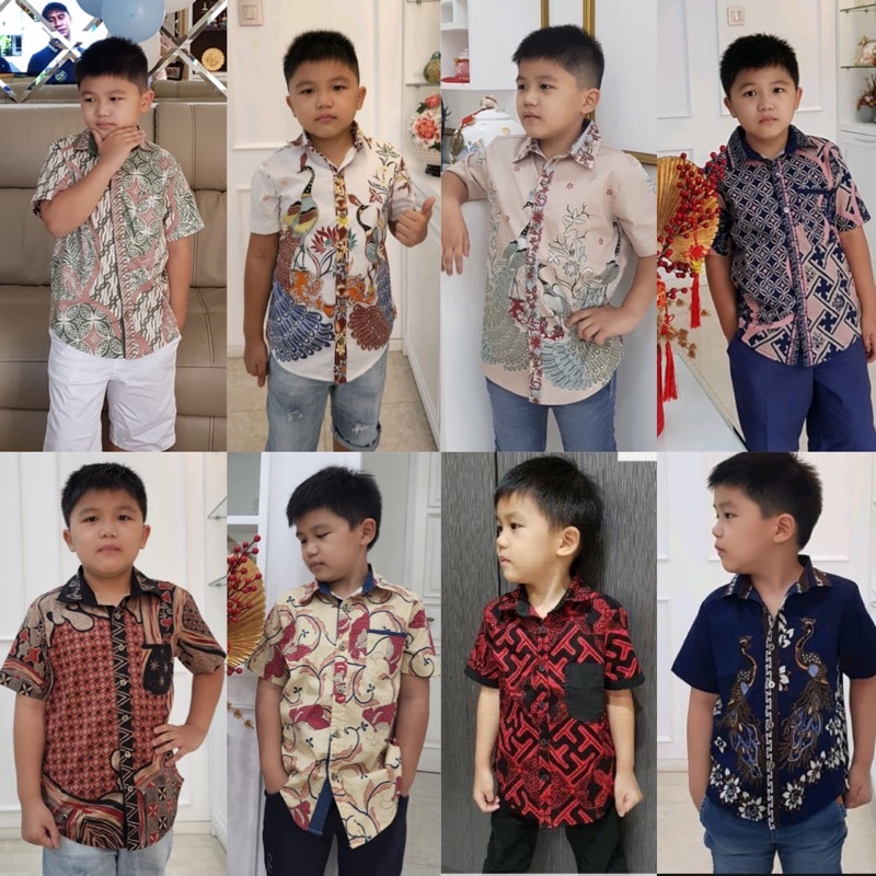 Kemeja Batik Anak Unisex, SALE /Batik anak modern / Batik Sekolah / Seragam Batik Anak