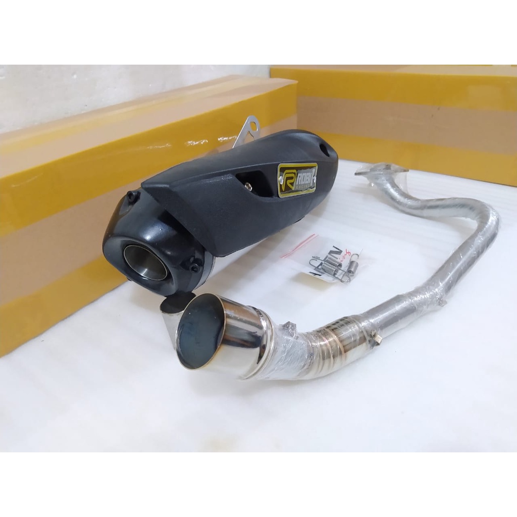 Knalpot Racing ROB1 38mm All New Pcx Adv Vario 150 125 110 Beat Deluxe Genio Scoopy Aerox Nmax