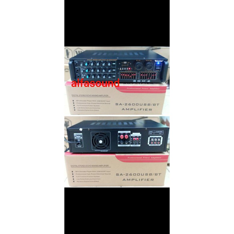 POWER AMPLIFIER WESTON SA 2600 USB BLUETOOTH AMPLI WESTON SA2600