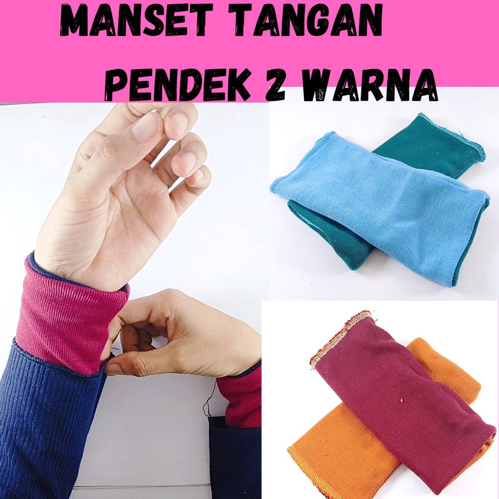 Manset Tangan pendek Warna Bolak Balik Polos  Manset Tangan Muslimah  Tokopelanginicer