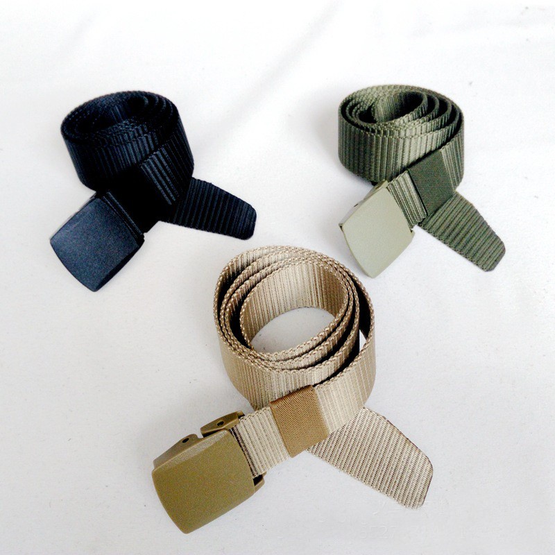 SABUK ANTI METAL DETECTOR TALI IKAT PINGGANG PRIA NYLON CANVAS GESPER RESLETING MEN XRay Belt